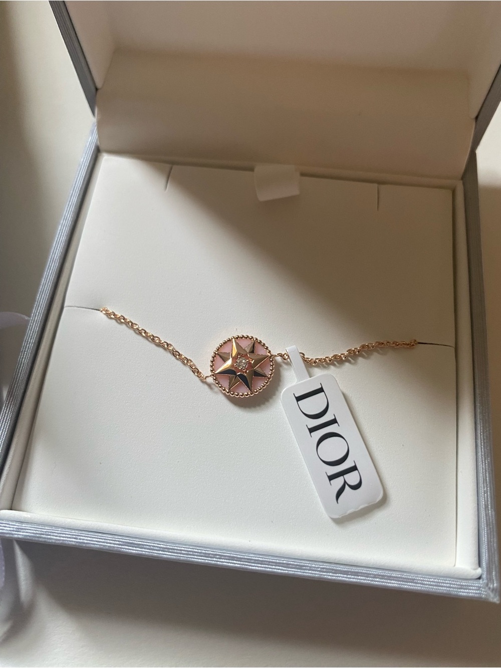 Dior Rose Gold Star Medallion Bracelet